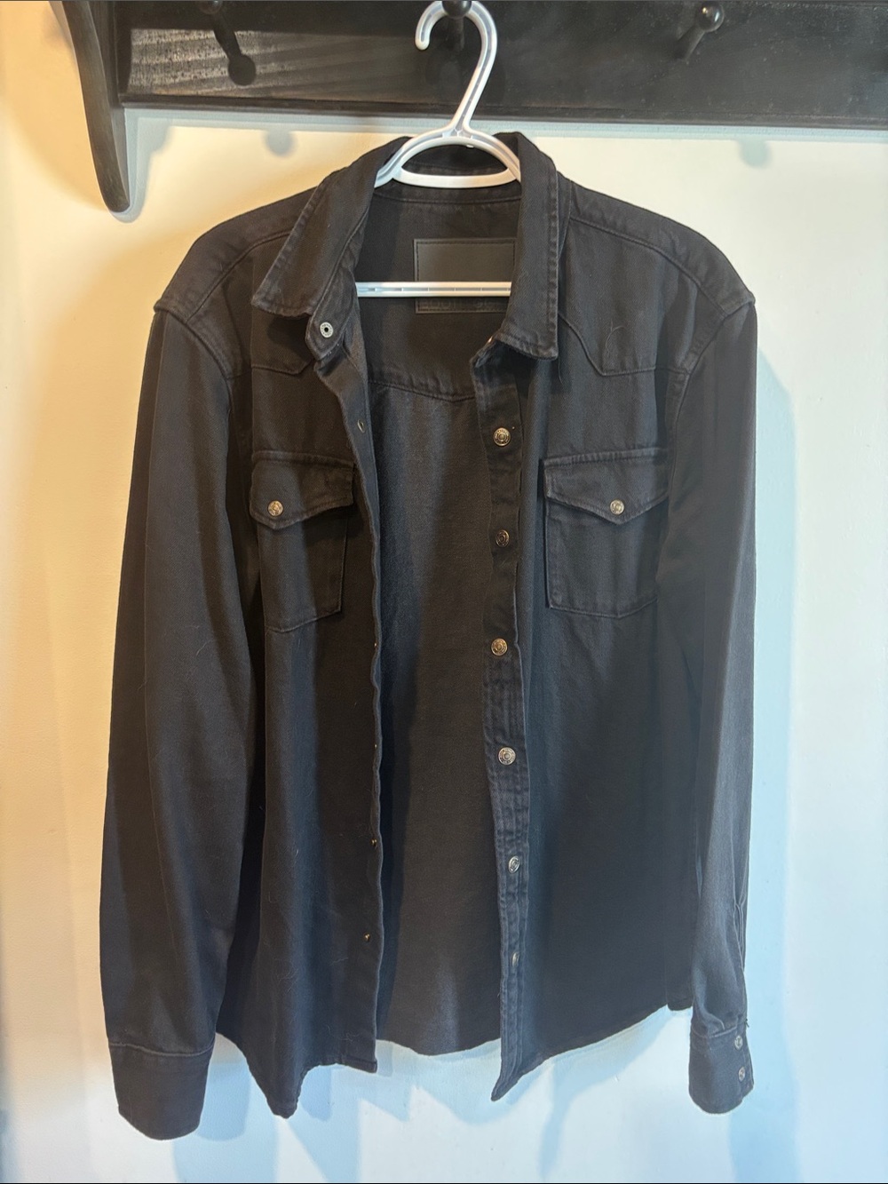 Black Stretch Denim Jacket